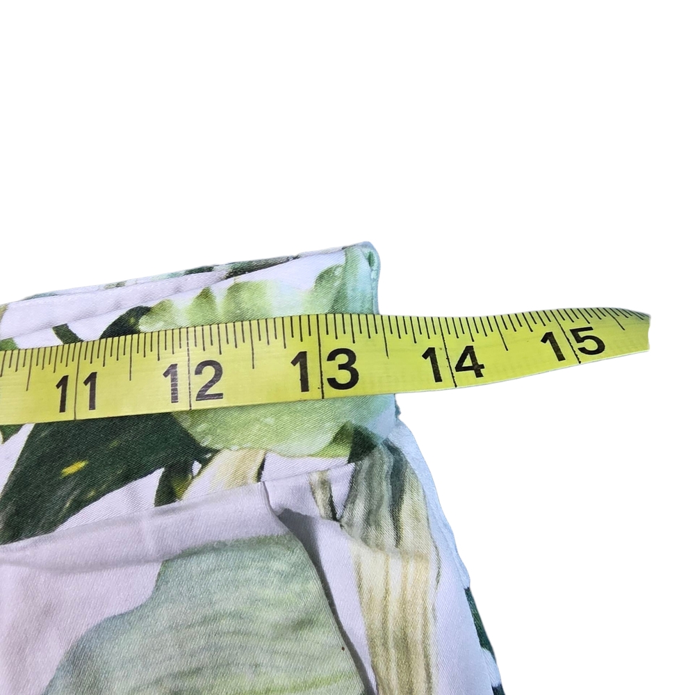 Gianni Bini Green Leaf Print High Waist Shorts Sz 4 - Picture 4 of 7